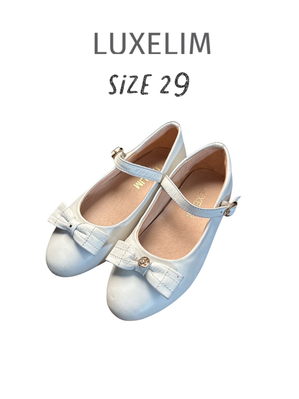 Luxelim sz 29 Isla Leather Shoes white